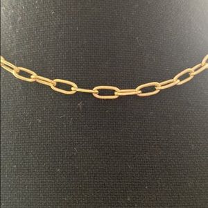 🍀Lucky Brand🍀 Yellow Gold Elliptical Paperclip Necklace Or Dbl Wrap Bracelet